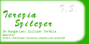 terezia szilczer business card